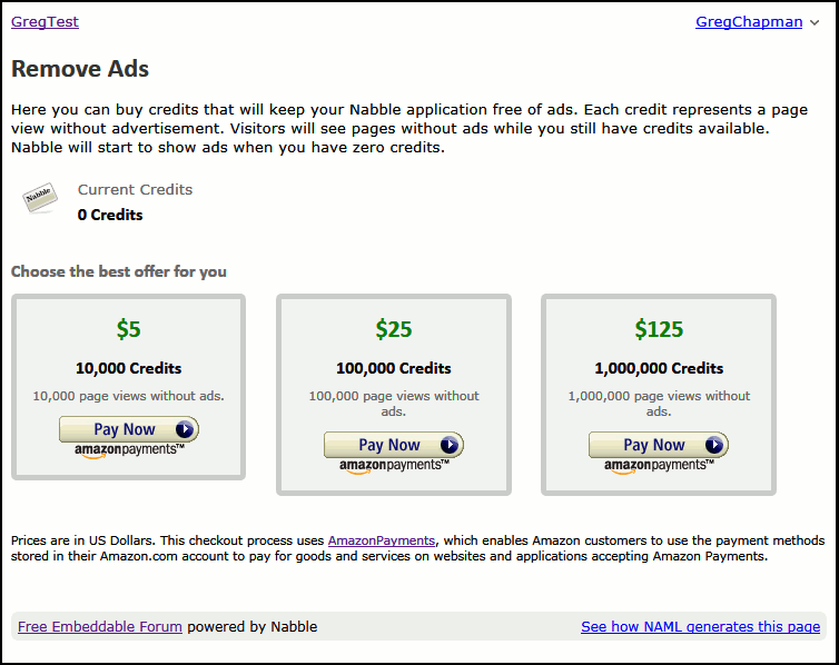 Ad Payment Page