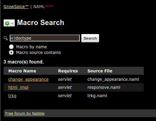 Macro Search