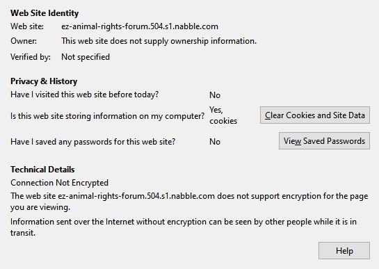 Firefox security warning